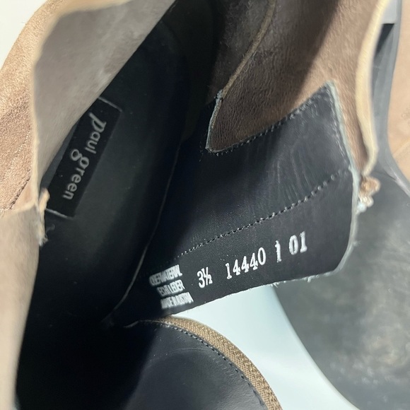 PAUL Green Suede Booties Low Heel Womens Size US 6 (UK 3.5) Designer Boots - Picture 12 of 13